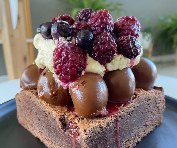 Brownie frutos rojos